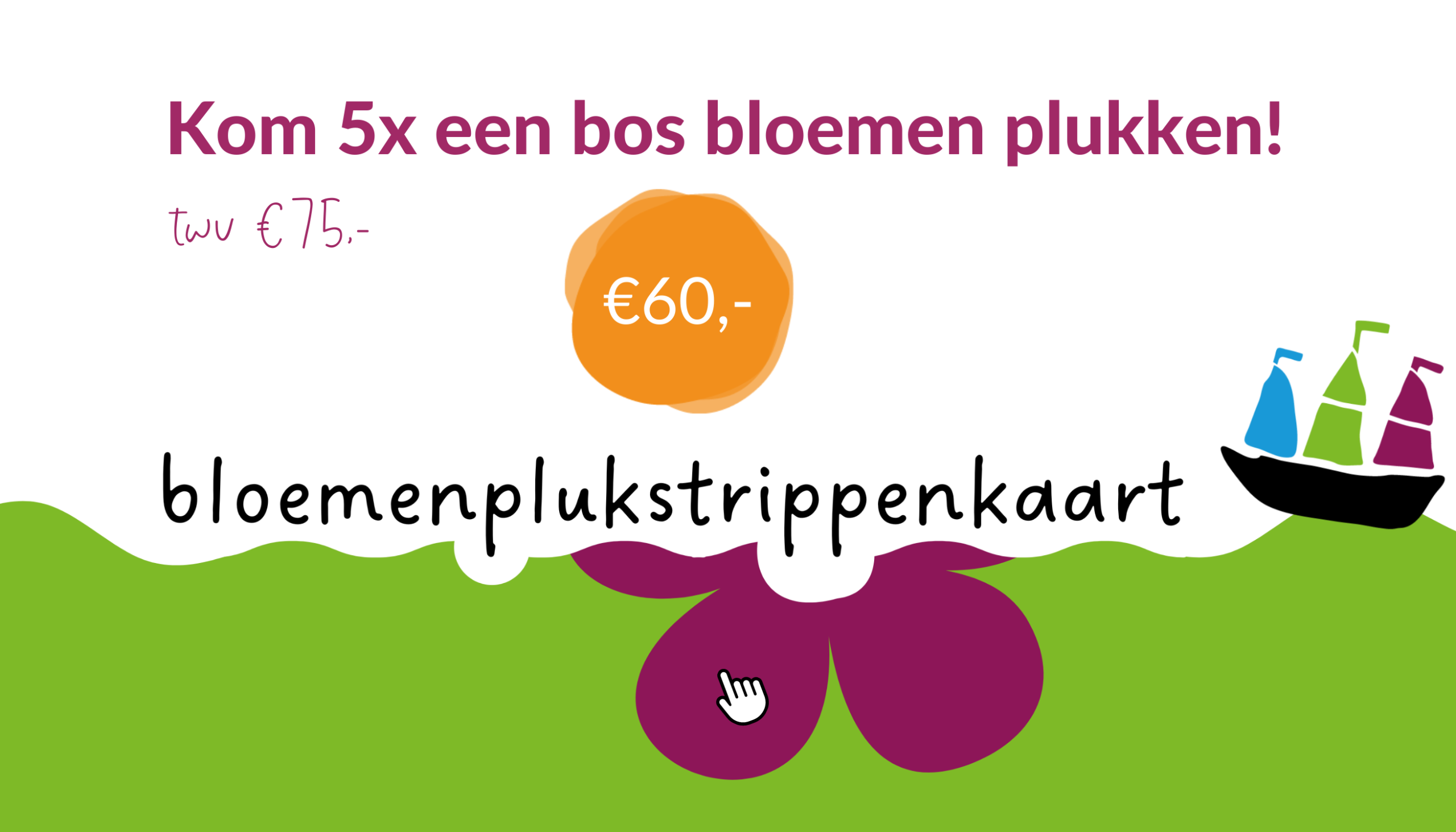 Kom meerdere keren bloemen plukken in onze bloemenpluktuin.