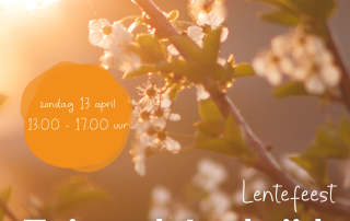 Vier de lente bij Tuinpark Laakzijde! Samen met Cura di Flora en Land in Zicht organiseren we een vrolijk Lentefeest voor kinderen van 5 tot 12 jaar. Ontdek de magie van de natuur in het voorjaar met activiteiten zoals bloemen zaaien, kruiden ontdekken en geurige lavendelzakjes maken. Een heerlijke middag vol speelse en leerzame momenten in het teken van groei en bloei.