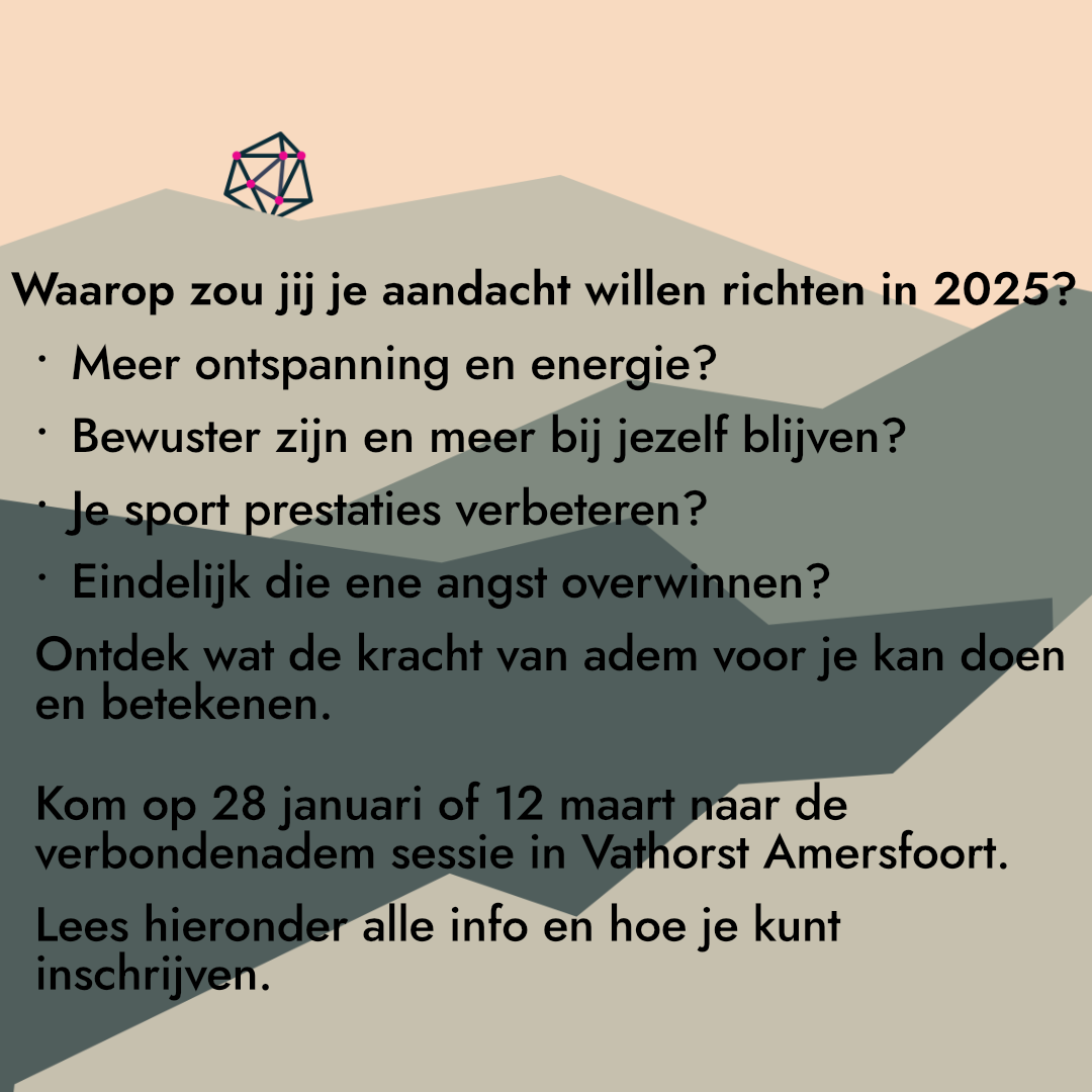 Start het jaar goed en kom in verbinding met jezelf tĳdens deze fĳne ademsessie. Dit kan je helpen om spanning los te laten, je energie te hervinden en je hart te openen. Ademhaling is een waardevolle sleutel tot balans van je innerlĳke rust en dieper contact met jezelf.