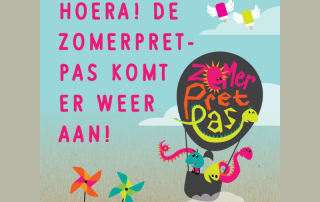 De ZomerPretPas komt er weer aan! Dit jaar maken we de 9e editie. Ga mee op avontuur, ontmoet andere kinderen, kom lekker naar buiten en bezoek plekken waar je niet eerder bent geweest. Wees zo bewegelijk als een acrobaat, creatief als een clown en dapper als een leeuwentemmer. Ontdek de ZomerPretPas!