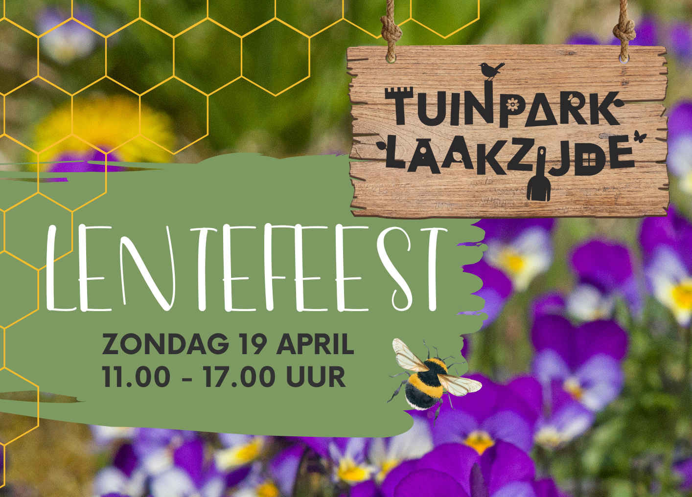 De datum van het Lentefeest 2026 bij Tuinpark Laakzijde is bekend! Kom op zondag 19 april voor een middag vol natuur, creativiteit en samenzijn. Het Lentefeest markeert de start van de lente: een tijd van groei en bloei in Amersfoort Vathorst.