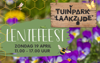 Lentefeest op Tuinpark Laakzijde, het feest voor kinderen samen met de natuur. Er zijn workshops en activiteiten. Het Theehuis van Land in Zicht is ook geopend. Kom genieten in Amersfoort Vathorst.