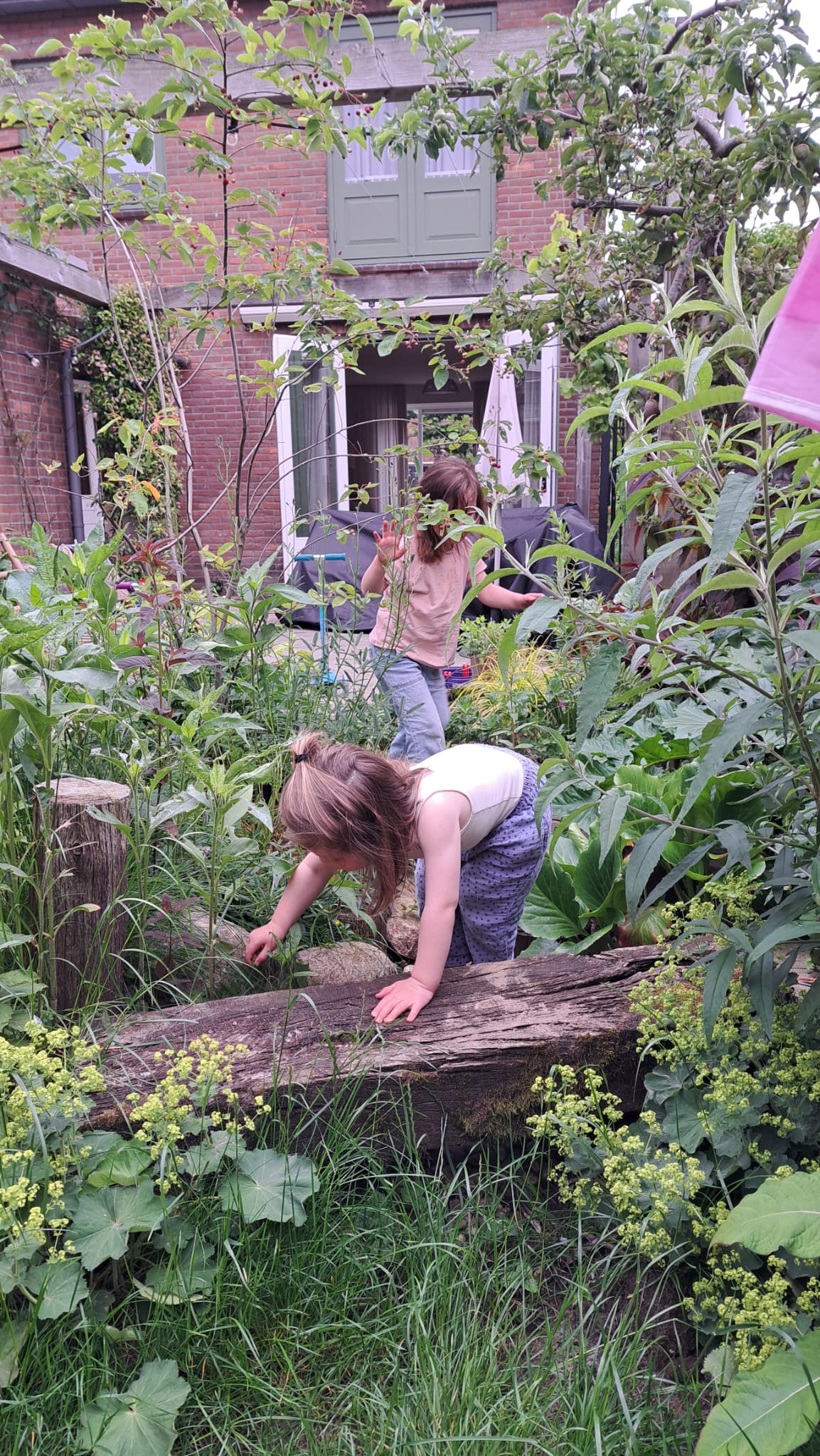 Het hoveniers-team van Land in Zicht werkt aan duurzame tuinaanleg met hergebruik van materialen.