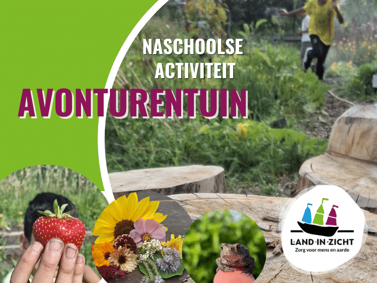 Avonturentuin op de Tuinderij Land in Zicht. Elke woensdag een naschoolse activiteit in de natuur. Ook te vinden op abc vathorst.